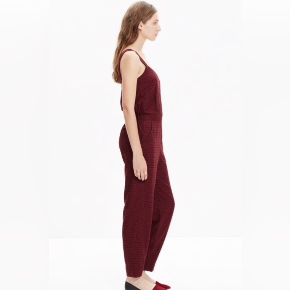 Madewell Tompkins Tank Jumpsuit in Hashtag Stripe Size Large - Picture 2 of 7